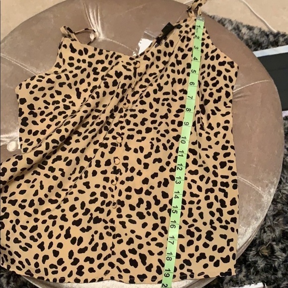 Sanctuary tan and black cheetah cami w buttons, M - Picture 9 of 11